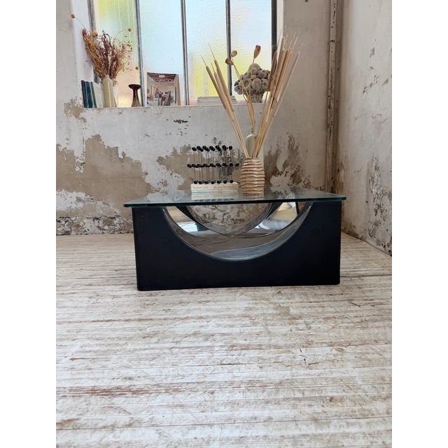 1970s Coffee Table with Molded Base and Chrome, 1970s For Sale - Image 5 of 18