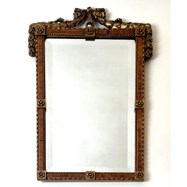 French Louis XVI Style Mirror with Antique Glass, 1800 For Sale - Image 3 of 18