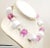 Monet Vintage 1980s Monet White & Pink Lucite Necklace For Sale - Image 4 of 6