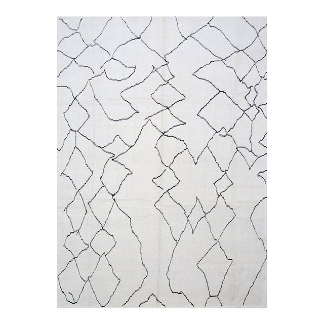 Handwoven Moroccan Area Rug 9x12 For Sale