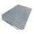 Handmade Cotton Striped Rug, Washed Blue and White Dhurrie - 14'x16' For Sale