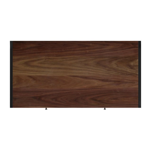 Drake 2 Drawer Walnut Writing Desk, Dark Brown For Sale In Chicago - Image 6 of 7