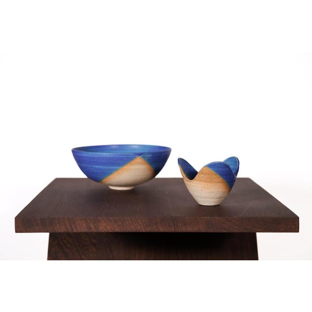 Beautiful expressive set of bowls designed by Inger Krebs, made in the 1970s in Denmark. The bowls are round in shape, but...