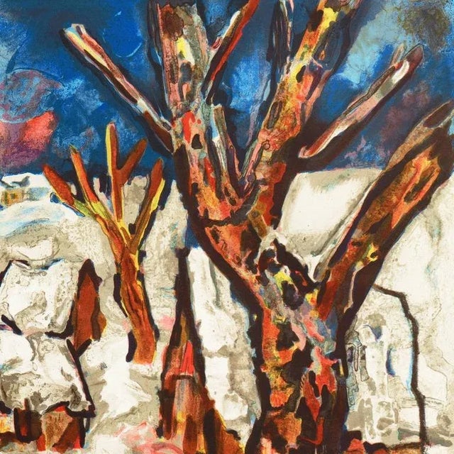 'Snow Covered Village' by Henri D'Anty, Second Generation School of Paris Post-Impressionist For Sale In Monterey, CA - Image 6 of 8