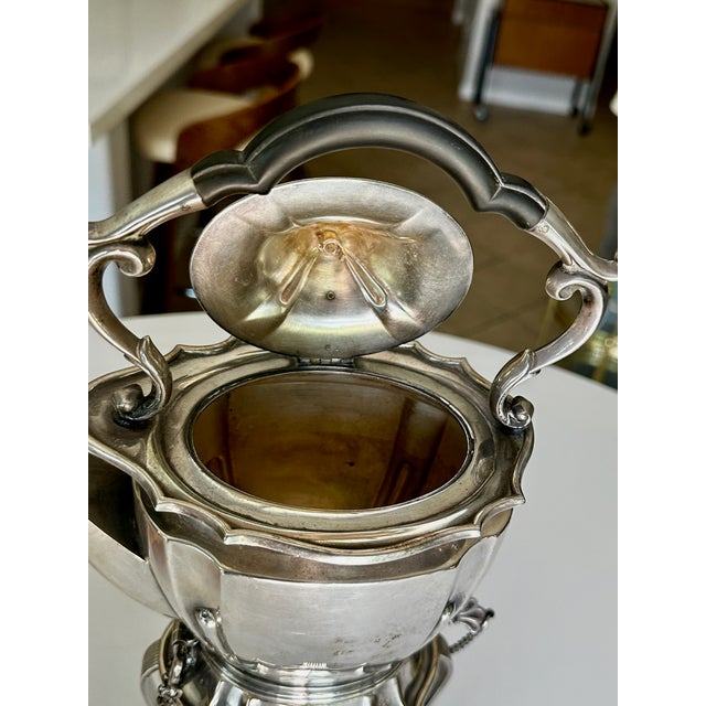 Antique Edwardian Roberts & Belk Silver Kettle on Stand & Burner For Sale - Image 10 of 15