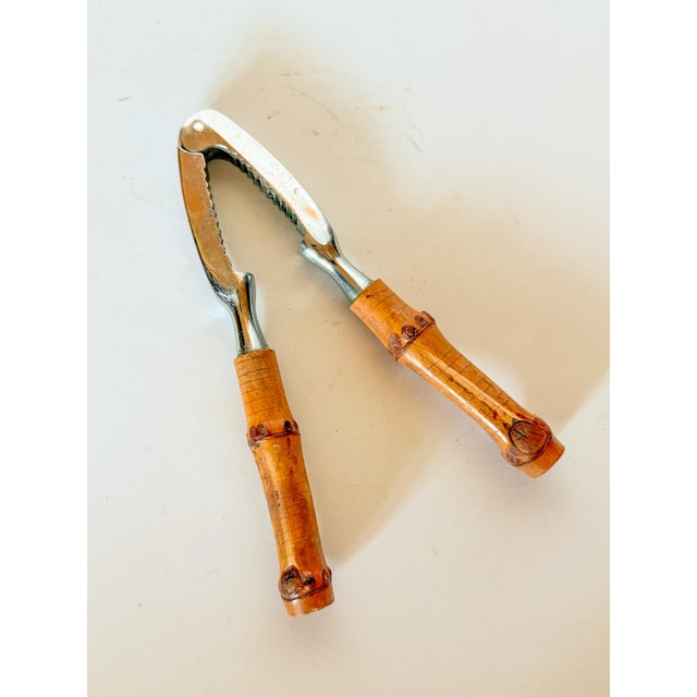 1950s Chinoiserie Bamboo Handle Nutcracker For Sale - Image 4 of 5