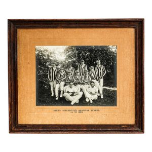 1920s Classic Framed Photograph English Cricket Sports Team Uniform Portrait Wall Home Decor