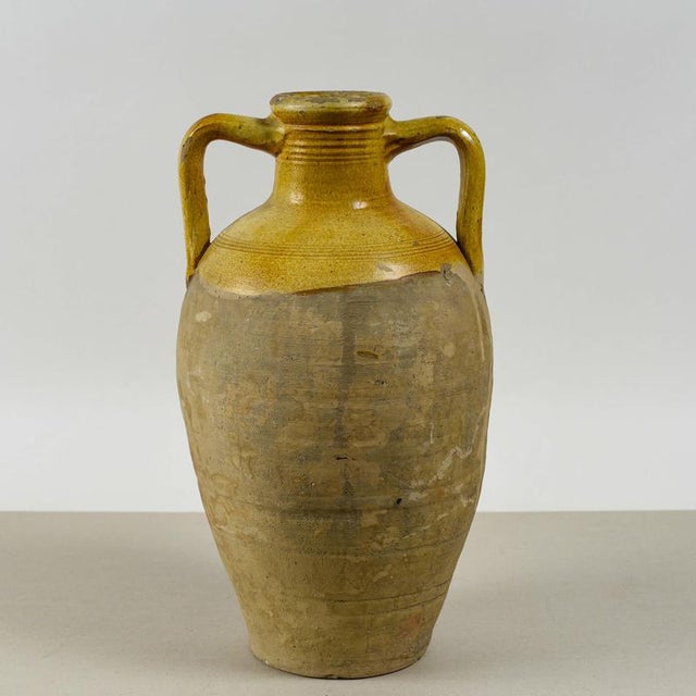 Glazed Ceramic Oil Amphora Vase For Sale - Image 5 of 9