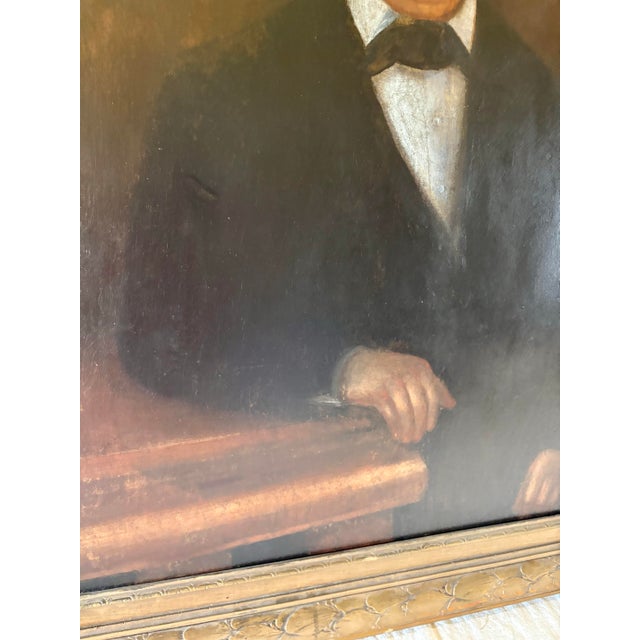 Late 19th Century French Oil on Canvas Portrait of a Gentleman For Sale - Image 10 of 12