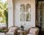 Set of Four Vintage White-Washed Iron Arched Window-Style Wall Mirrors For Sale - Image 10 of 12
