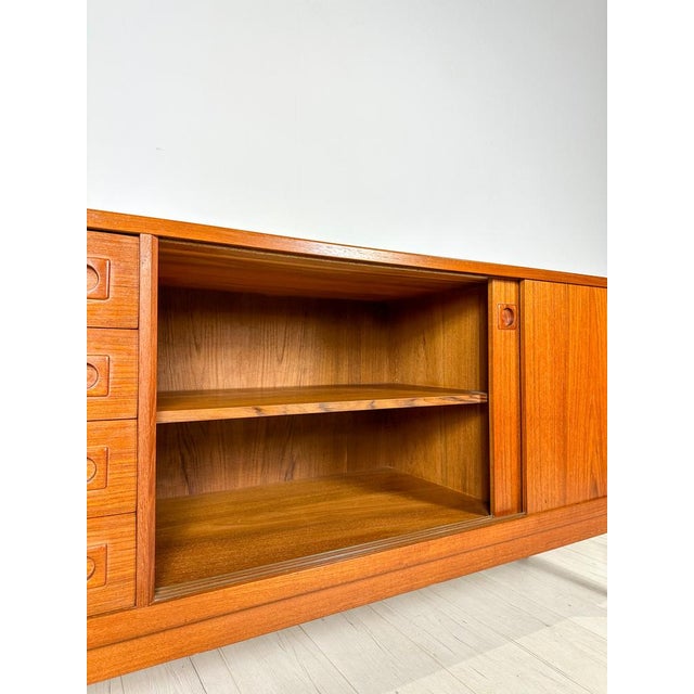 Vintage Danish Teak Sideboard attributed to Johannes Andersen for Uldum Furniture Factory, 1960s For Sale - Image 10 of 15