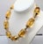 Modern Vintage 1980s Signed Givenchy Goldtone Amber Beaded Necklace For Sale - Image 3 of 7
