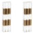 Modern & Festive Gold Formal Candle Set, 2 Packs of 6 For Sale