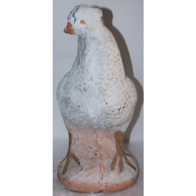 Rustic Painted Concrete Rooster From the Farm For Sale - Image 3 of 7