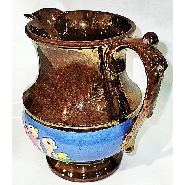 1920s English Copper Lusterware Pitcher For Sale - Image 4 of 6