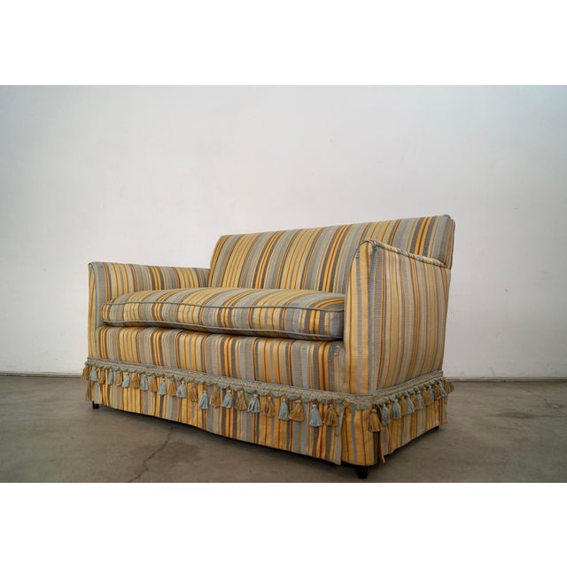 Baker Furniture Company 1940’s Hollywood Regency Settee Loveseat For Sale - Image 4 of 12