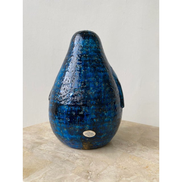 Blue Vintage "Rimini Blu" Aldo Londi for Illums Bolighus Large Penguin Sculpture, Circa 1960s For Sale - Image 8 of 13