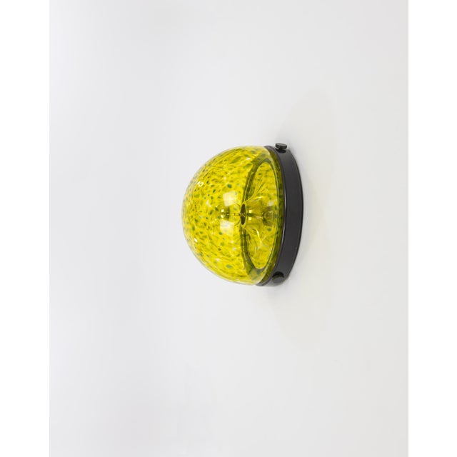 Gae Aulenti Yellow Glicine Ceiling Lamp by Gae Aulenti for Vistosi, 1970s For Sale - Image 4 of 9