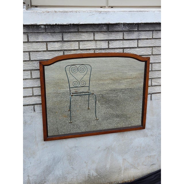Wood 1920 English Style Wall Mirror, Cherry Wood, American Made. For Sale - Image 7 of 14