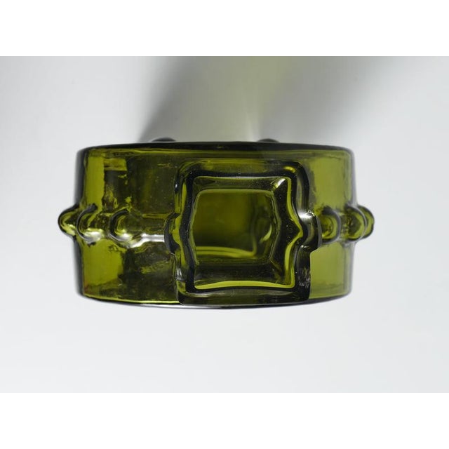 Vintage Green Glass Vase by Helena Tynell, 1968 For Sale - Image 17 of 18
