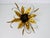Golden Florentine Flower Shape Flushmount by Hans Kögl, Germany, 1970s For Sale - Image 6 of 13