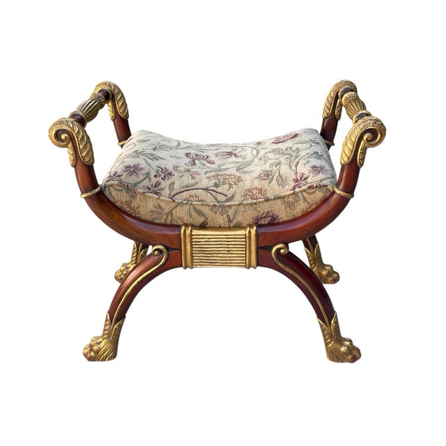 Late 20th Century Maitland Smith French Empire / Regency Style Bench For Sale - Image 5 of 11