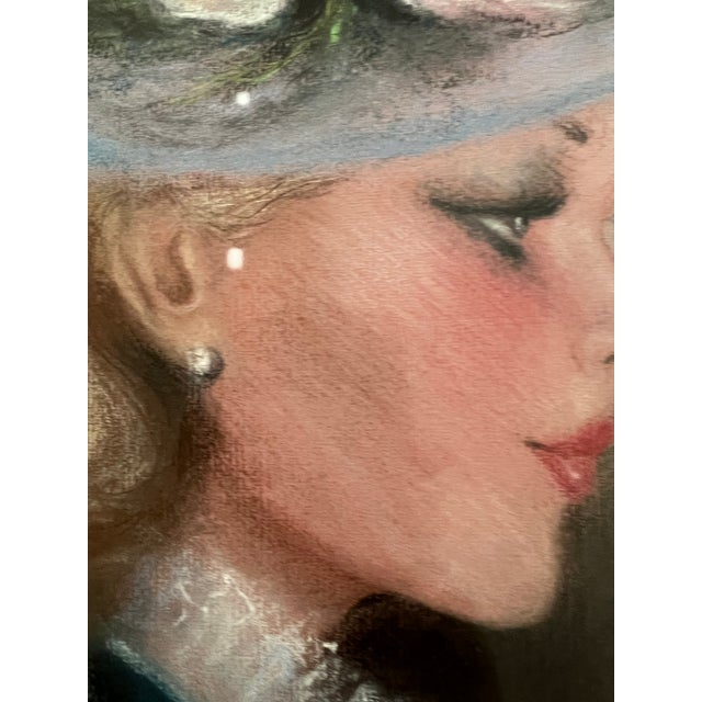 Meynier, Portrait of a Parisian, 1890s-1910s, Pastel For Sale - Image 5 of 10