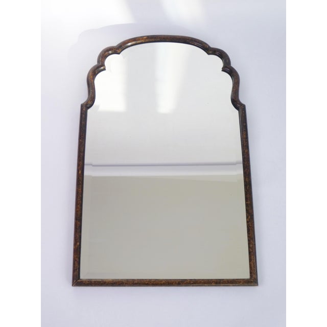 Large Antique Dutch Wall Mirror with Scalloped Mahogany Frame and Beveled Glass, 1890s For Sale - Image 10 of 14