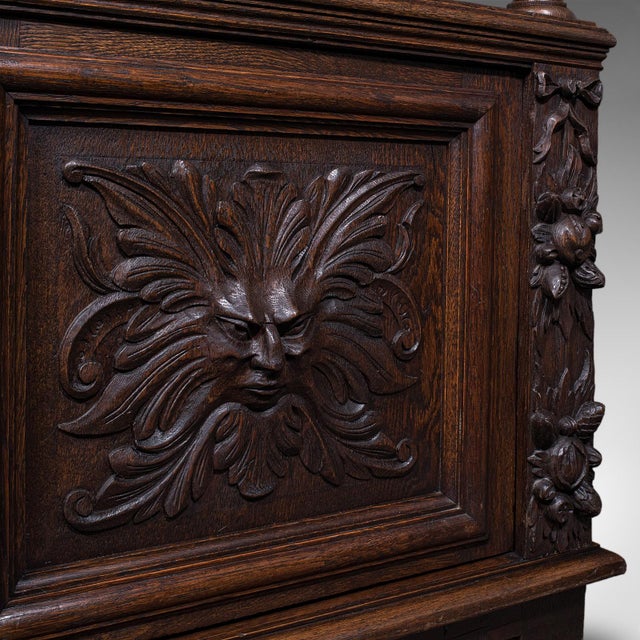Large Antique Buffet, Scottish, Oak, Server, Sideboard, Gothic Taste, Victorian For Sale - Image 12 of 12