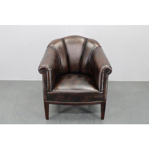 Vintage Leather Armchair, Former Czechoslovakia, 1960s For Sale - Image 3 of 17