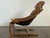 Mid-Century Modern Vintage 1970's Scandinavian Leather Lounge Chair For Sale - Image 3 of 11