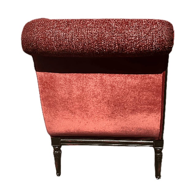 Antique Chaise Longue With Garment-Colored Fabric Upholstery For Sale In Dallas - Image 6 of 10