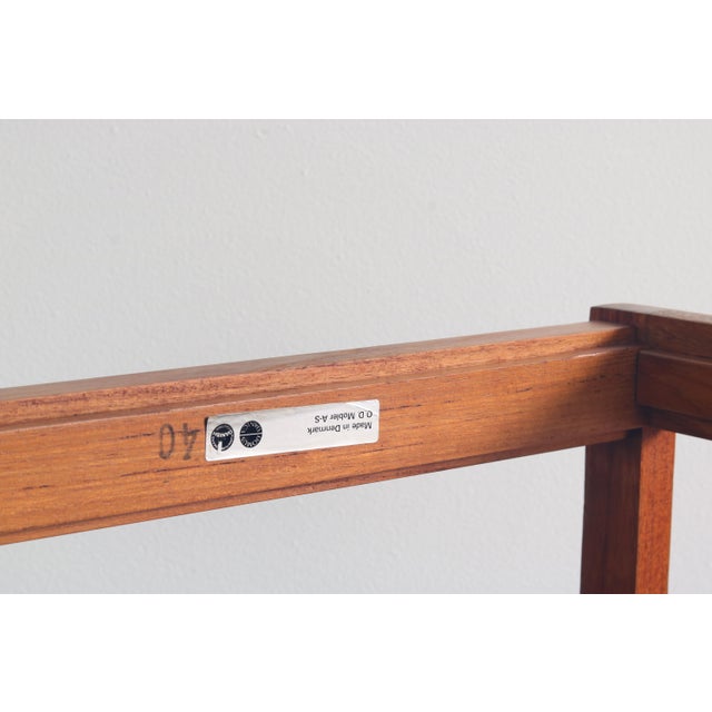 Erik Buch For OD Mobler Footstool / Ottoman in Teak and Leather For Sale In Orlando - Image 6 of 7