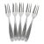 Vintage Pastry Cake Forks Mid Century Modern Stainless Steel Noritake Line - Set of Five For Sale