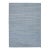 Scandinavian Style Solid Blue Flat Weave Rug - Minimalist & Reversible Design For Sale