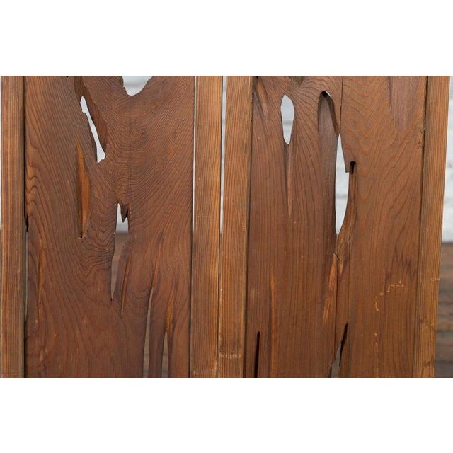 19th Century Japanese Ranma Transom Panels with Carved Openwork Design - A Pair For Sale - Image 11 of 12