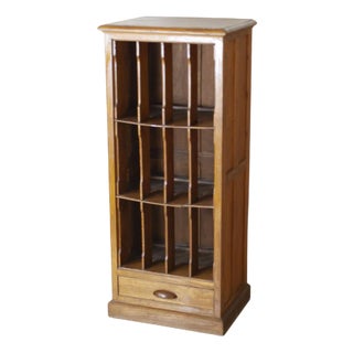 Postal Archive Cabinet with Open compartments and Drawer, 1940s For Sale