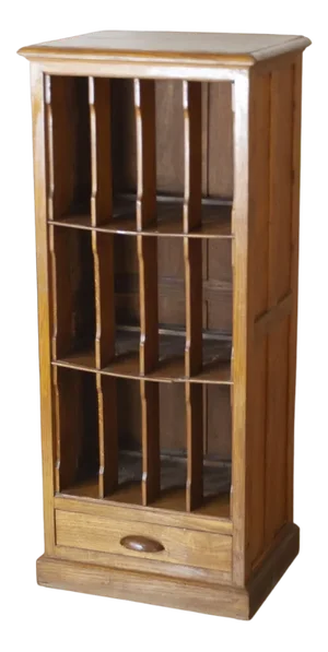 Postal Archive Cabinet with Open compartments and Drawer, 1940s