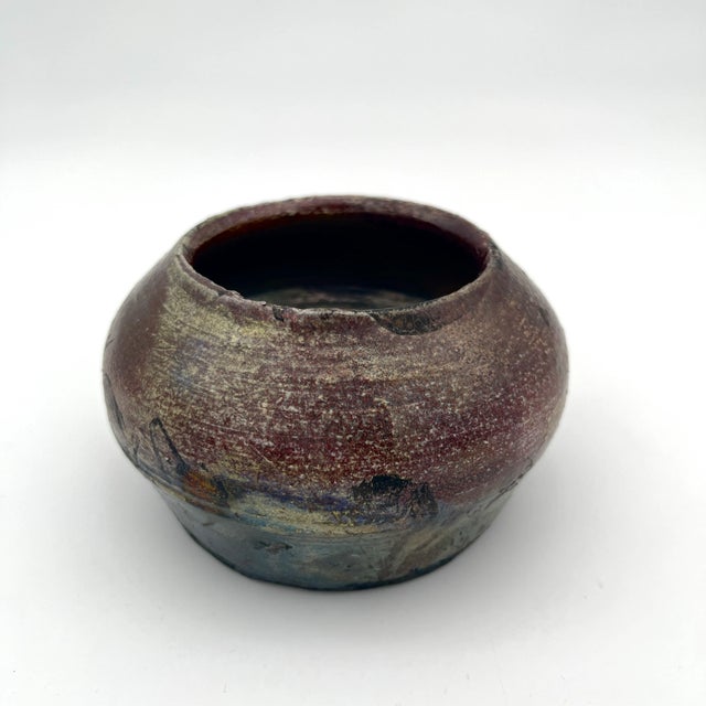 Original Studio Pottery Soda-Fired Glaze Cachepot For Sale - Image 10 of 12