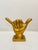 Pop Art Pop Art Shaka Hand Symbol Gold Tabletop Figurine For Sale - Image 3 of 3