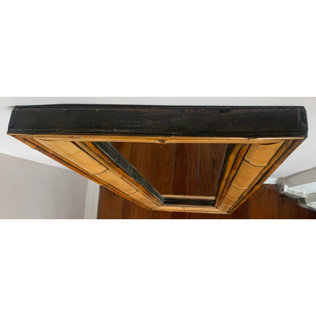 Vintage Bamboo Wall Mirror For Sale - Image 4 of 10