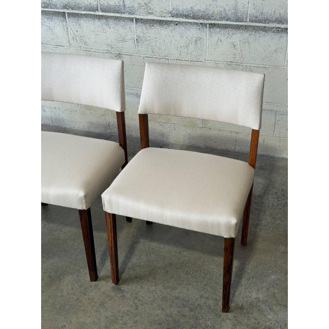 Rosewood Upholstered Dining Chairs Set of 4 Vintage Mid-Century Modern 1960s For Sale - Image 9 of 10