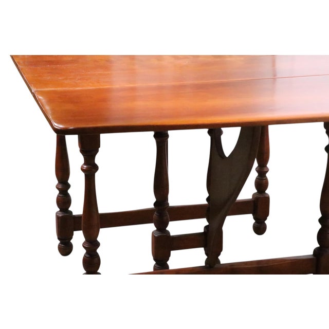 Mid 20th Century Cushman Colonial Danby Model N 7130 Butterfly Drop Leaf Extension Table For Sale - Image 14 of 16