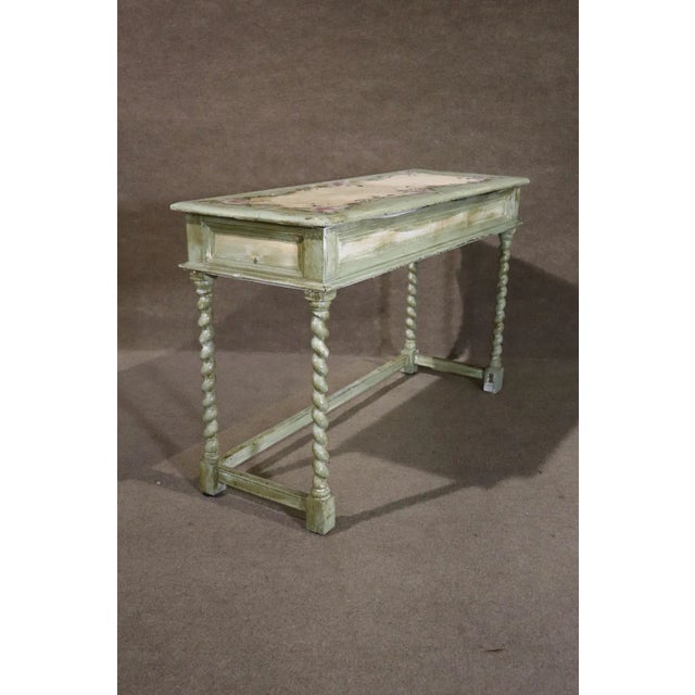 Mid-Century Modern Mid 20th Century Painted Primitive Console Table For Sale - Image 3 of 12