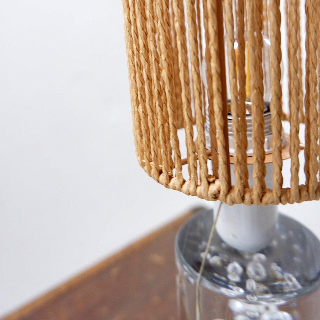 Glass Lamp with Air Bubbles Pattern, 1975 For Sale - Image 5 of 9