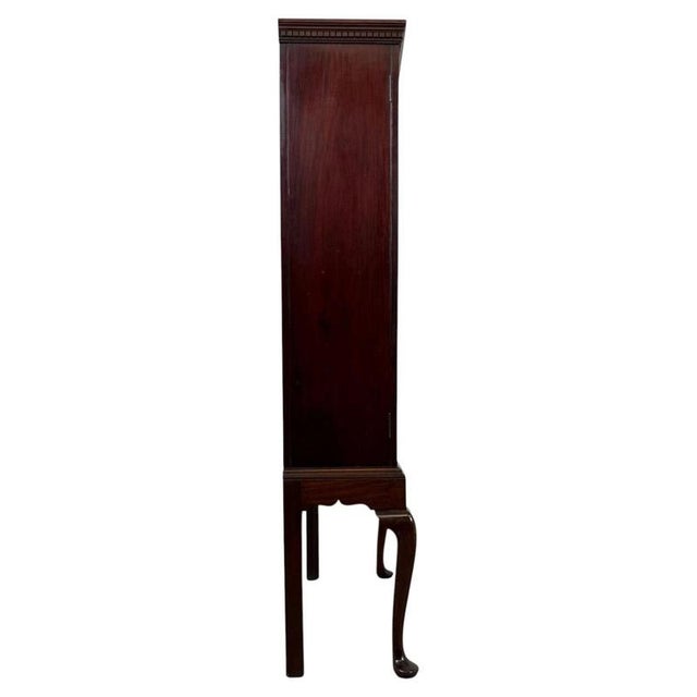 Metal Antique Early 20th Century English Mahogany Glazed Display Cabinet For Sale - Image 7 of 12