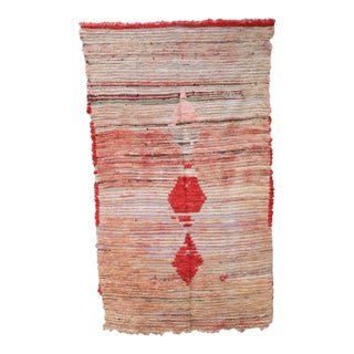 Pink Flatweave Moroccan Rug - 4'5" X 7'8" Ft For Sale