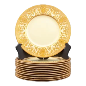 Early 20th Century Royal Worchester Tiffany Plates- Set of 12
