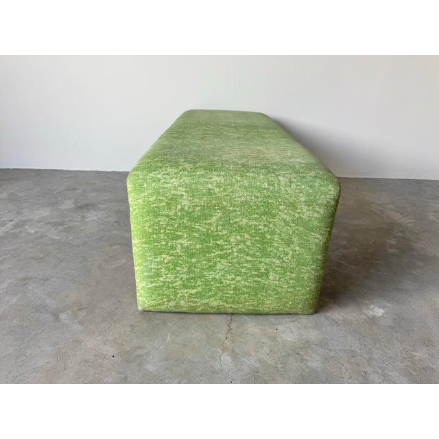 70s Postmodern Vladimir Kagan Style Upholstered Waterfall Bench/ Sold For Sale In Miami - Image 6 of 12
