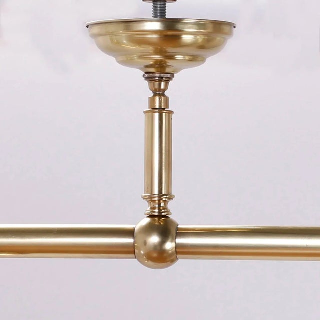 Mid-Century Modern Double Dome Chandelier or Pendant Light For Sale - Image 4 of 9